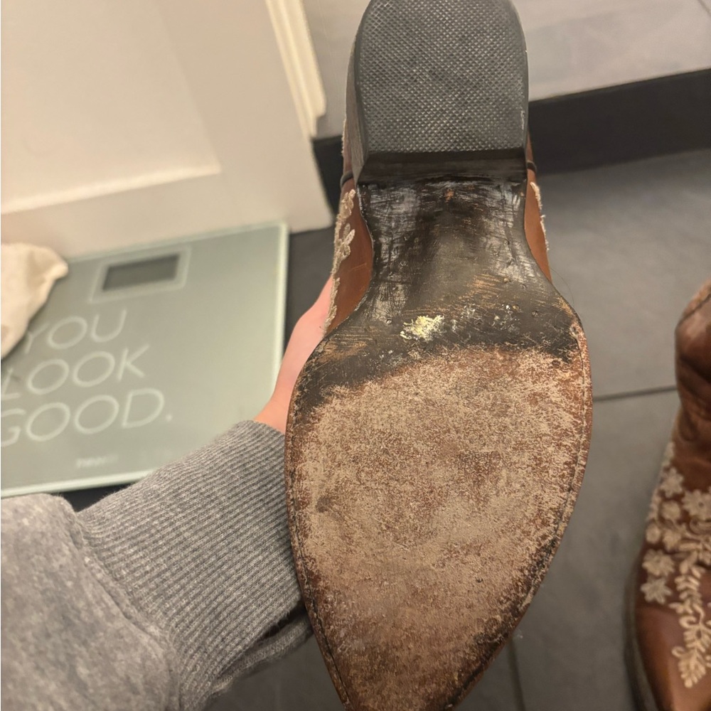 Brown Embroidered Western Boots - image 5